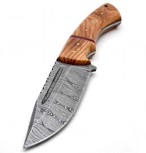Damascus Steel Ornate Utility Craft <b>Tool</b> Olive <b>Wood</b> Handle Executive Display Piece - Product Image 4