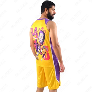 Pantalones cortos transpirables personalizados de alta calidad con logotipo impreso patrón de ropa deportiva Bsci uniforme de baloncesto de verano - Product Image 2