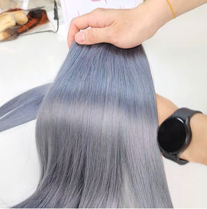 SMA Extensiones de cabello de color gris liso de hueso de la mejor calidad Cabello humano vietnamita Precio al por mayor Suministro de fábrica - Product Image 1