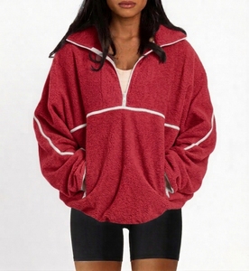 Wholesale Oversized <b>Hoodie</b> for Women Cotton French Terry Heavyweight Anti-Wrinkle Feature Customized Logo Pullover Sweatshirt - Product Image 1