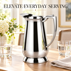 Carafe à eau en acier inoxydable, pichet à thé glacé avec couvercle anti-glace résistant à la chaleur pour la maison, le restaurant et les fêtes - Product Image 4