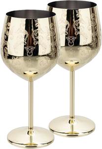 Rainbow Stainless Steel <b>Wine</b> Glass Set Iridescent Stemmed Metal <b>Goblet</b> Unbreakable Cocktail Party Bar Drinkware - Product Image 6