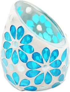 เชิงเทียนโมเสค ทีไลท์ แคนเดลาบรา สีแดงกุหลาบ ตกแต่งโต๊ะบ้าน - Product Image 2
