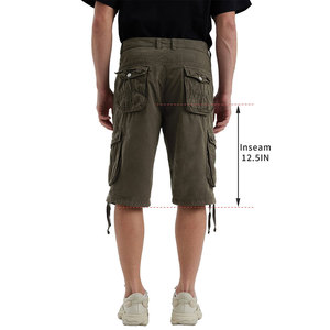 Shorts cargo pour hommes, à boutons, avec poches, couleur unie, prix abordable, durables, respirants, séchage rapide - Product Image 2