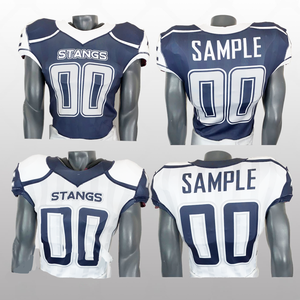 Maillots de football de Chicago personnalisés imprimés par sublimation, tissu en spandex/coton/bambou, respirant, chemises athlétiques pour hommes adultes - Product Image 4