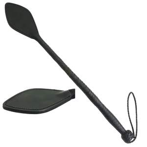 Flogger de Piel de Oveja Genuina con Punta Redondeada y Hebilla de Acero de 3.5cm de Ancho, con Tecnología de Detección de Agujas para Sesiones Sensoriales Seguras - Product Image 1