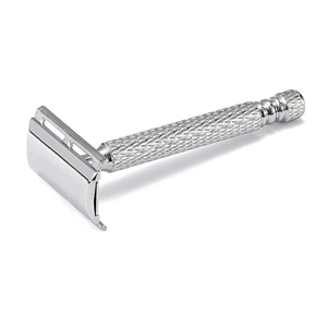 Classic Manual Safety Razor Double Edge Shaving Tool with 1 Handle and 1 Replacement Blade for <b>Men</b> - Product Image 1