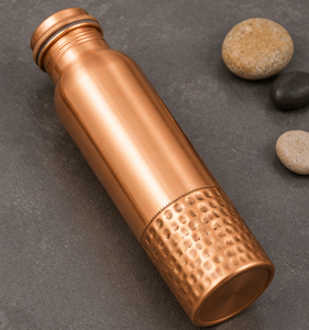 Bouteille en cuivre martelé à la main Tamra Foundation, design minimaliste, matériau en cuivre pur, couvercle anti-fuite - Product Image 5