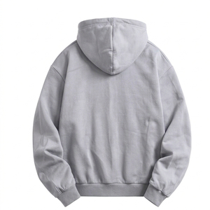 Fabricante de Ropa, Sudadera con Capucha Personalizada para Hombre, 420GSM, 100% Algodón, con Cierre, Talla Grande, Unisex, Color Sólido, Estilo Urbano - Product Image 3