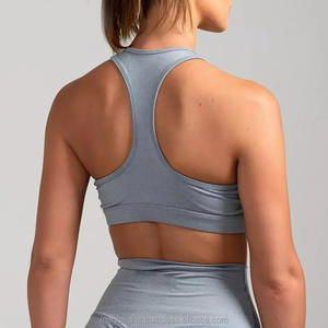 Ensemble de soutien-gorge de sport et leggings sexy personnalisés à dos nageur, couleur unie, grande taille, pour femme, idéal pour le fitness, l'entraînement et la gym - Product Image 5