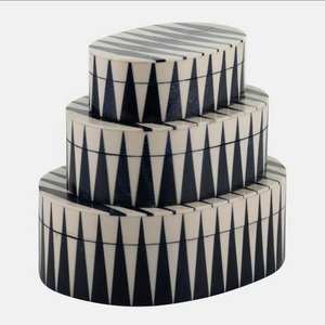 Wholesale Natural Bone Inlay <b>Box</b> Single-Tier <b>Stackable</b> Wood Jewelry Organizer with Carved Technics for Tableware Jewelry Display - Product Image 3