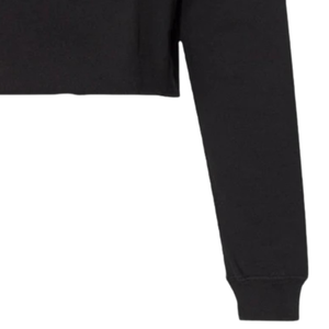 เสื้อฮู้ดครอป AKA Black Excellence สำหรับผู้หญิง ผ้าฟลีซ สีดำ สีเทา แขนยาว สวมใส่สบาย - Product Image 4