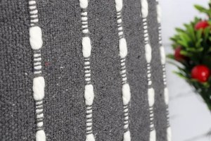 Charcoal <b>Blue</b> Hand Crafted Striped Printed 100% Cotton PINKCITY(IHC) Zipper Closure Square Home Decor Cushion Throw <b>Pillow</b> Cover - Product Image 4