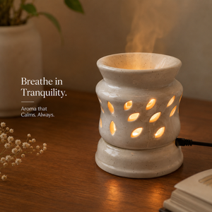 Indian Manufacturer <b>Ceramic</b> Electric Aroma Oil <b>Diffuser</b> | Office Table <b>Diffuser</b> Handcrafted Essential Oil Burner Home Spa Decor - Product Image 5