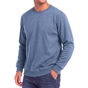 Sudadera de Hombre de Pana Gruesa con Cuello en V, Lana/Viscosa, con Bolsillo, de Secado Rápido, Suave, Corte Regular, para Invierno, Estilo Casual - Product Image 1
