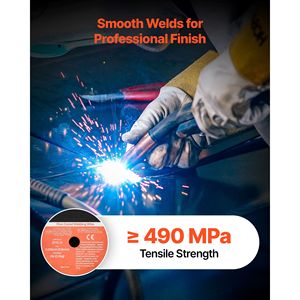 Filo per saldatura MIG a nucleo fuso E71T 11 da 0,03 pollici, 2 libbre, senza gas, per acciaio dolce, a bassa schizziatura, per saldatura ad arco in tutte le posizioni, peso 15 kg - Product Image 4