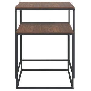 Set tavolino 2 pezzi ingegnerizzato in legno e metallo - Product Image 4