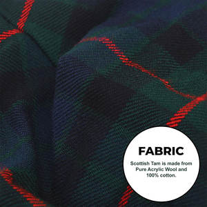 Gorro Tradicional Escocés Tam o' Shanter con Pompón, Gorro de Lana con Diseño Tartán, Venta al Por Mayor - Product Image 4