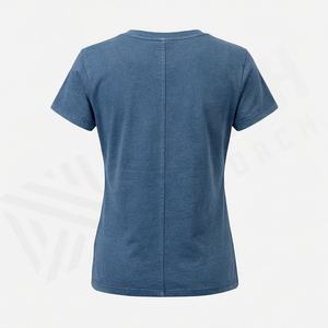 T-shirt en fibre de bambou écologique pour femmes, personnalisable, imprimé 3D, patchwork, design à carreaux, haut confortable et doux, couleur personnalisée - Product Image 2