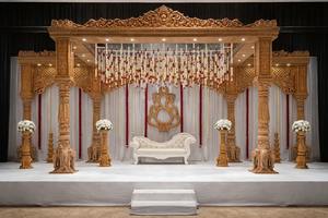 Mandap de Boda Profesional Moderno Dorado del Sur de la India, Diseño Ligero de Fibra de Vidrio para Bodas Tamilas Hindúes - Product Image 6