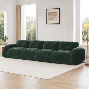 Divano Imbottito Senza Struttura in Velluto Morbido 140 cm, Spugna ad Alta Densità 32D, Design Ergonomico, Nessun Montaggio Richiesto per Soggiorno - Product Image 3
