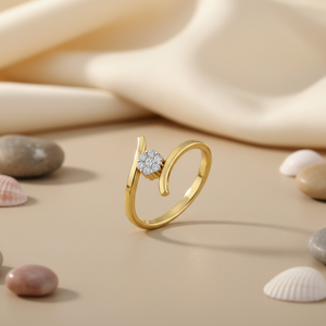 Anillo de Oro Amarillo de 10K con Halo de Diamantes Cultivados en Laboratorio, Joyería de Compromiso y Boda para Mujer - Regalo de Aniversario - Product Image 4