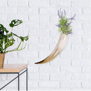 Juego de Jarrones de Flores Hechos a Mano, Elegantes, Naturales, de Cuerno de Búfalo Antiguo, Diseño Rústico para Uso Decorativo - Product Image 2