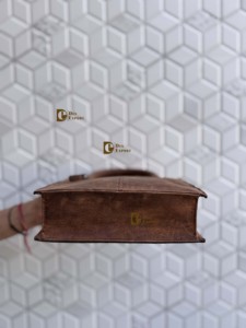 Bolso de Hombro de Cuero Auténtico, Nuevo Diseño, Tallado a Mano, Estilo Bohemio, Vintage, Hecho a Mano, Tamaño Pequeño, Elegante - Product Image 5