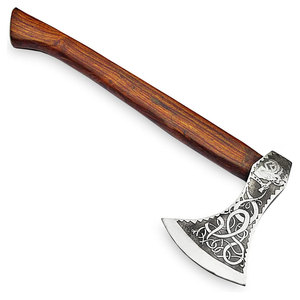 Luxury Handmade Damascus Steel <b>Axe</b> Featuring Sharp Blade and Wooden <b>Handle</b> for Camping, Collectors and Outdoor Enthusiasts - Product Image 2