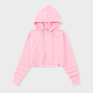 Sudadera con Capucha Corta Personalizada para Mujer, de Algodón Suave, Manga Larga, Informal, para Fitness, Lisa o Estampada, Fabricación OEM/ODM, Venta al Por Mayor - Product Image 1