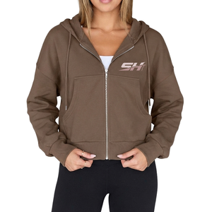 Sudadera Corta de Mujer de Alta Calidad, Estilo Casual Urbano, Hombros Caídos, Transpirable, Ecológica, Tejida, Personalizada, a Bajo Precio - Product Image 1