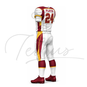 Uniforme de football américain sur mesure de haute qualité pour hommes, tissu respirant de qualité supérieure avec manches courtes et design imprimé - Product Image 2