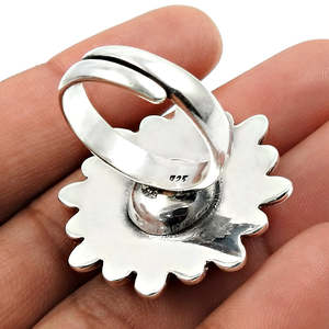 Cocktail Flower <b>Ring</b> Available In Pure 925 Solid Sterling Silver Handmade Bohemian Women Jewelry Perfect For Festive Seasons - Product Image 2