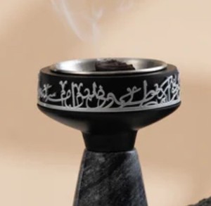 Luxury Black Resin <b>Bakhoor</b> Burner Mabkhara Arabic <b>Oud</b> Sandalwood Incense Burner Islamic Home Fragrance Decor New - Product Image 3