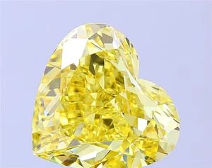 Impresionante Diamante Amarillo de 9 Quilates VS1 con Corte Corazón, Diamante Suelto Brillante de Color Fantasía Raro para Joyería de Lujo Personalizada - Product Image 1