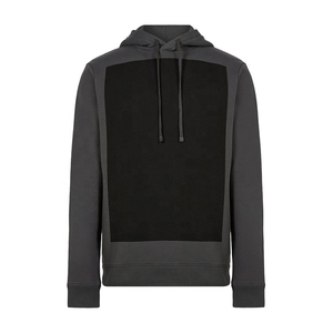 Sudadera con Capucha Gris para Hombre, de Algodón, Felpa Francesa, Corte Regular, Informal, para Otoño - Product Image 1