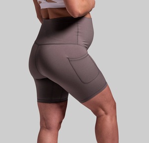 Servicio OEM al por mayor: Shorts de yoga sin costuras para maternidad, shorts de compresión de cintura alta, conjunto de shorts para embarazo, gimnasio y fitness. - Product Image 2
