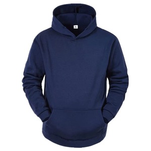 Ensemble sweat à capuche et pantalon de jogging décontracté pour homme, bleu marine, 100 % coton, manches longues, avec cordon de serrage, pour l'automne, taille L - Product Image 2