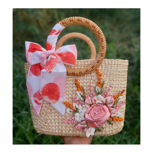 99 GOLD DATA Catarina Bohemian <b>Water</b> Hyacinth Crossbody Handbag Vintage Fashion Design Zipper Eco-friendly Summer Portable - Product Image 3
