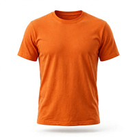 T-shirt décontracté pour homme à manches courtes, col rond, tricoté, 100% coton, coupe classique, couleur unie, écologique, anti-rides, respirant BD
