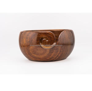Natural Wood Yarn Bowl | Handmade <b>Knitting</b> Bowl for Yarn <b>Storage</b> and Tangle-Free Use - Product Image 2
