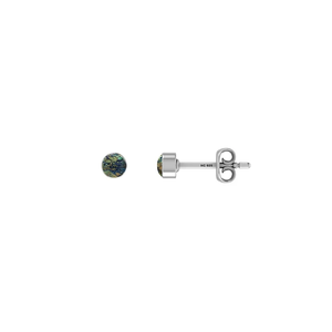 Pendientes de Plata 925 con Azurita y Malaquita Naturales, Forma de Pera Ovalada, Cierre de Mariposa, Estilo Clásico, Engaste de Bisel, para Boda o Compromiso - Product Image 3