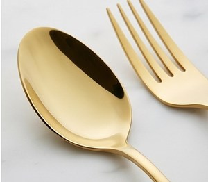 Ensemble de couverts élégants en acier inoxydable finition miroir doré pour les événements de mariage, la salle à manger à domicile, ustensiles de table, passe au lave-vaisselle - Product Image 4