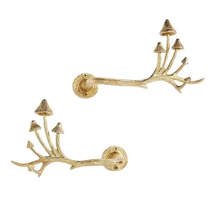 New Arrival Brass Mushroom <b>Wall</b> Hook Decorative Metal Coat Hook Luxury Home Decor Entryway Organizer Storage Hanger - Product Image 1