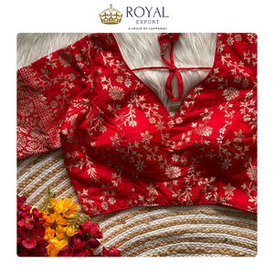 Collection de Blouses Indiennes Entièrement Cousues Prêtes à Porter en Soie Dola Rembourrée avec Imprimé – Vente en Gros pour Exportateurs - Product Image 6