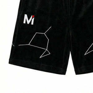 Pantalones Cortos Cargo de Lujo Urbano para Hombre, de Terciopelo con Cintura Elástica y Patrón de Estrellas de Cristal, Tendencia USA Europa, Maluza Industries, Secado Rápido y Transpirables - Product Image 2