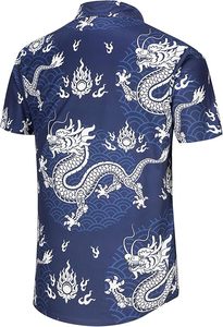 Men's Casual Button-<b>Down</b> Shirts Hawaiian Shirt Short Sleeve Beach Clothes with Pockets - Product Image 3