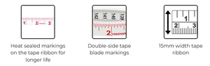 Tailor Tape Body Measuring Tape 1.5M Metric Double side print Polypropylene Blade Plastic Shell <b>Sewing</b> Hook end - Product Image 5