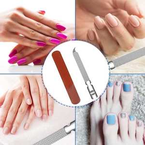 Ensemble de limes à ongles professionnelles en acier inoxydable double face avec options multi-grains pour des bords lisses et une mise en forme complète des ongles - Product Image 6