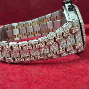 Reloj de Lujo con Cuarzo y Moissanita, Estilo Moneda Antigua, para Hombre/Mujer, 40 mm, Acero Inoxidable 316L, Cristal de Zafiro, Resistente al Agua 30 m - Product Image 1